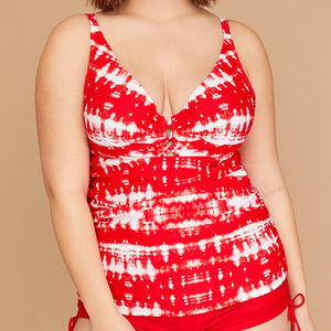 NWT - Tie-Dye Tankini with Built-In Balconette Bra